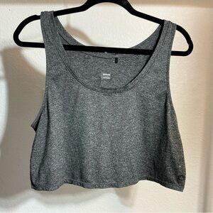 Prana Alpenglow Crop Charcoal Heather Tank Top Size Medium